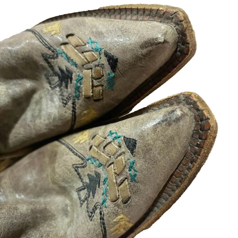 cango tobacco embroidered western cowboy boot - Picture 7 of 8